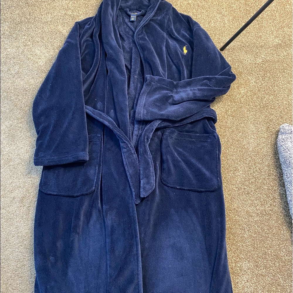 Navy Blue Mens Polo Robe